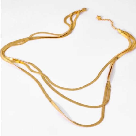 💛Gold plated layer snake necklace - Picture 2 of 5